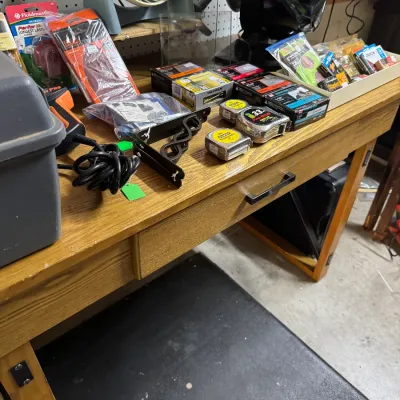 Sale Photo Thumbnail #94: garage work bench full of tools