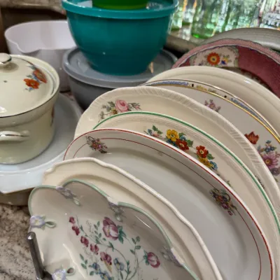 Sale Photo Thumbnail #66: vintage antique serving platters