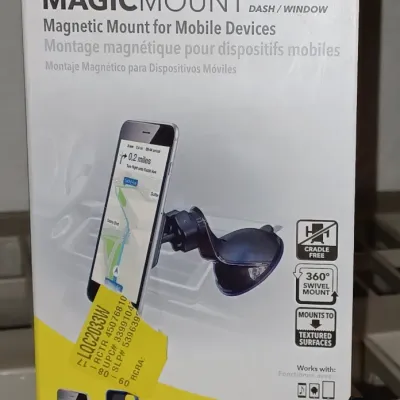 Sale Photo Thumbnail #45: Scosche MagicMount magnetic mount for mobile devices, designed for dash or window use, in its original retail packaging.