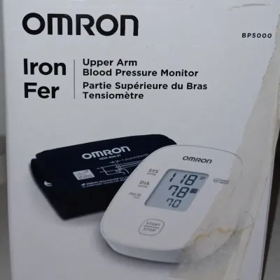Sale Photo Thumbnail #24: Omron BP5000 upper arm blood pressure monitor, new in its original box.