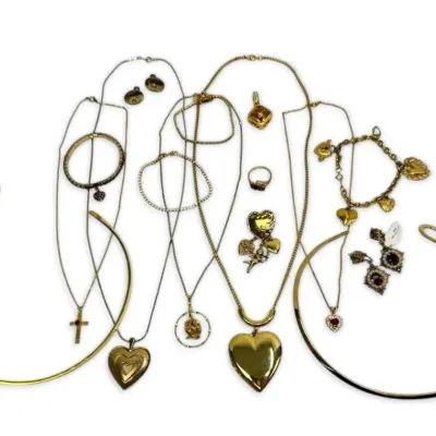 Monet sarah coventry and more heart shaped gold toned jewelry