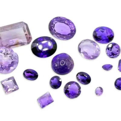 18 loose amethyst stones of various shapes sizes 46ct total