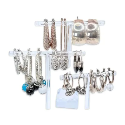 Sterling silver hoop earrings 74g total