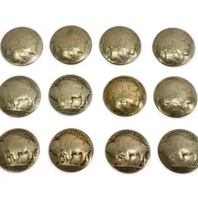 Buffalo nickel button covers