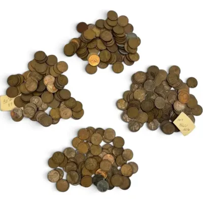 Wheat pennies including steel pennies
