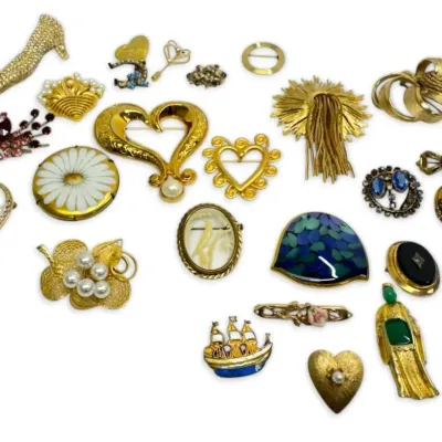 Trifari monet baur ann klein and more gold toned brooches