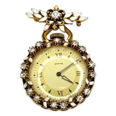 Vintage ingraham watch brooch runs