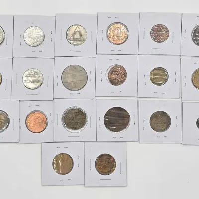 Sale Photo Thumbnail #120: 1759 mixed miscellaneous tokens