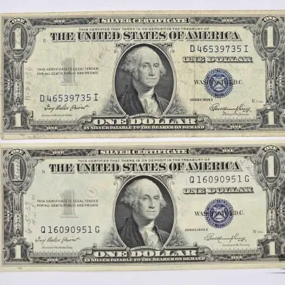 Sale Photo Thumbnail #80: 1500 2 1935 1 silver certificate dollars