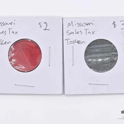 Sale Photo Thumbnail #118: 1757 2 missouri sales tax tokens