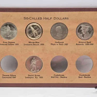 1762 collection of so called half dollars tokens