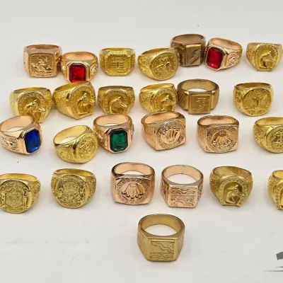 1003 26 costume jewelry gold plated rings