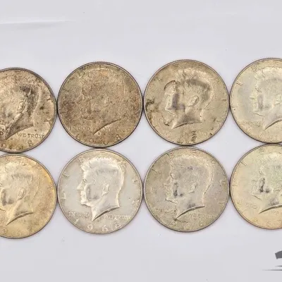 1597 8 kennedy half dollars