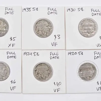 1616 6 1920 1935 buffalo nickels