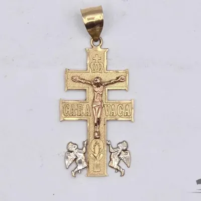 706 14kt gold religious pendant