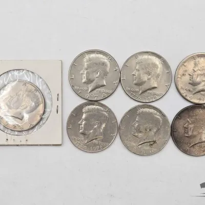 Sale Photo Thumbnail #83: 1602 7 kennedy half dollars