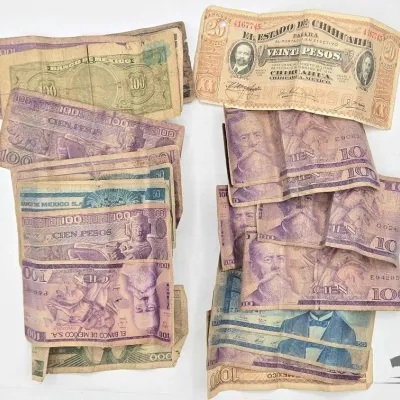 1716 mexican pesos banknotes