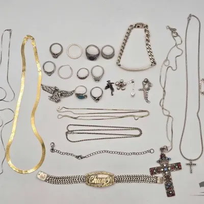 899 925 sterling silver jewlery with semi precious stones
