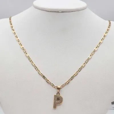 705 14kt gold necklace with pendant semi precious stones
