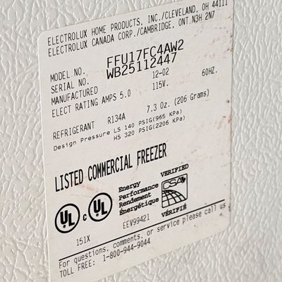 LOT 245G: Frigidaire Commercial Freezer - Model FFU17FC4AW2