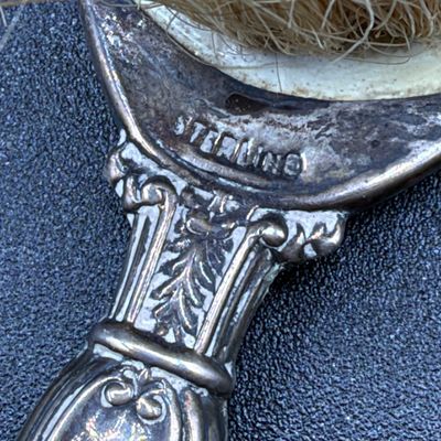 LOT 299J: Sterling Silver Brushes, Comb and Cup
