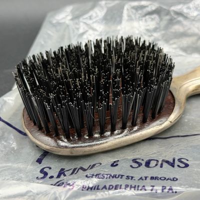 LOT 299J: Sterling Silver Brushes, Comb and Cup