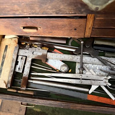 LOT 242G: Vintage Tool Chest FILLED With Precision Tools and More