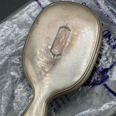 LOT 299J: Sterling Silver Brushes, Comb and Cup
