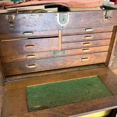 LOT 242G: Vintage Tool Chest FILLED With Precision Tools and More