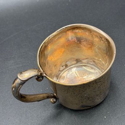 LOT 299J: Sterling Silver Brushes, Comb and Cup