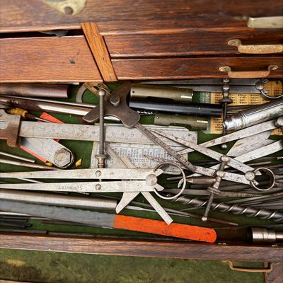 LOT 242G: Vintage Tool Chest FILLED With Precision Tools and More