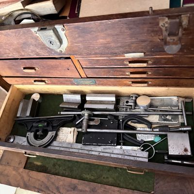 LOT 242G: Vintage Tool Chest FILLED With Precision Tools and More