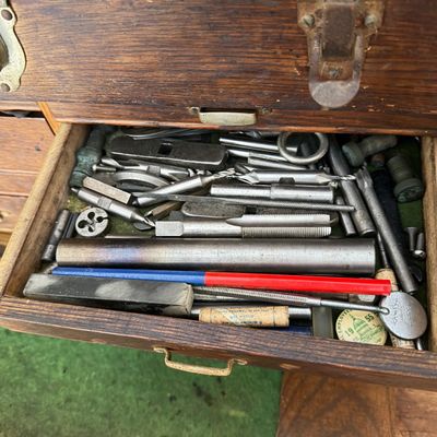 LOT 242G: Vintage Tool Chest FILLED With Precision Tools and More