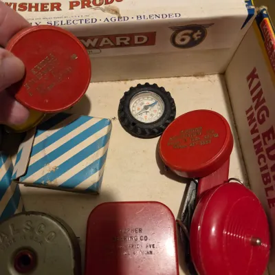 Sale Photo Thumbnail #149: Krider equip tape measures and a few other bits