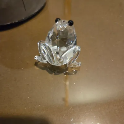 Sale Photo Thumbnail #84: So cute! Swarovski frog Prince with box and paperwork