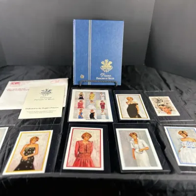 Vintage Princess Diana Commemorative Postage Stamp Collection Album & Documents Bundle