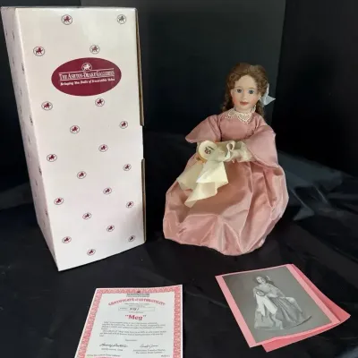 Vintage 1994 Ashton-Drake "Meg" Little Women Porcelain Doll by Wendy Lawton w/ COA