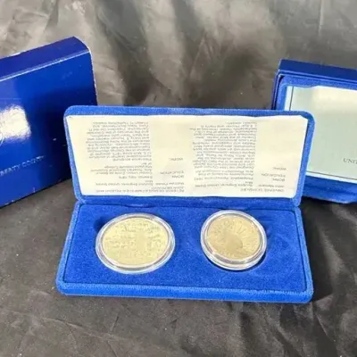 1986 United States Liberty Coins Commemorative 2-Coin Proof Set