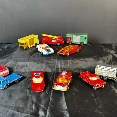 Vintage Matchbox Lesney Superfast Die-Cast Trucks & Cars - Lot of 10