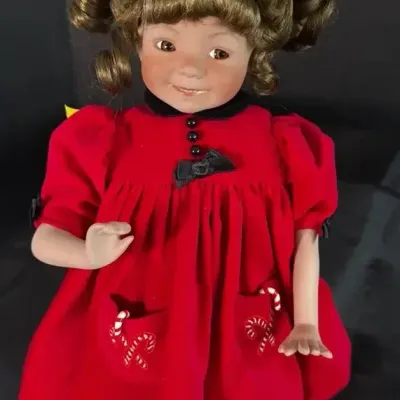 1999 Ashton-Drake "Christmas and Candy Canes" Porcelain Doll by Dianna Effner w/ COA