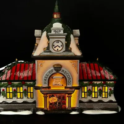 Vintage Dept 56 North Pole Series "Hall of Records" Lighted Building #56392