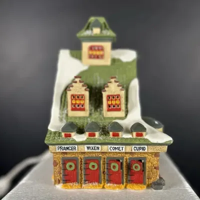Department 56 North Pole Series "Reindeer Barn" Heritage Village Building