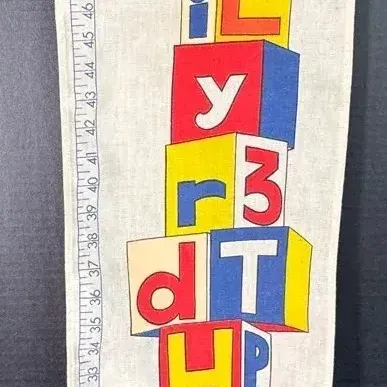 Vintage Raggedy Ann & Andy Fabric Children's Growth Chart Banner