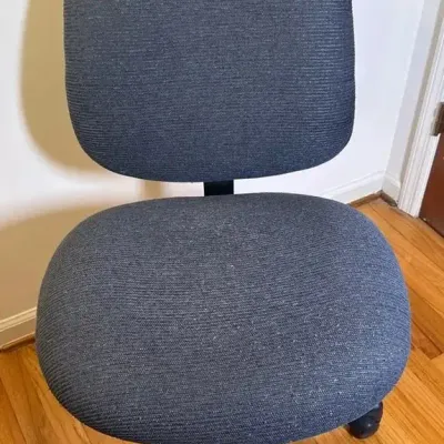 Modern Gray Fabric Adjustable Rolling Office Task Chair