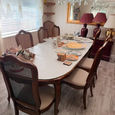 Dinning Room table and Plates