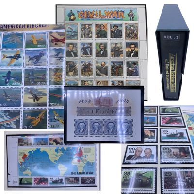 Sale Photo Thumbnail #222: Over 1000 Vintage United States Postage Stamps in American Heirloom Collection Binder