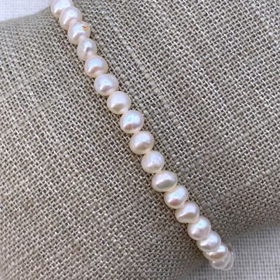 Sale Photo Thumbnail #255: Quiet Luxury 5mm Freshwater Pearl 14k Yellow Gold Bracelet