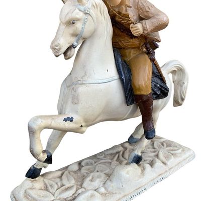 Sale Photo Thumbnail #36: Iconic Antique Cast Metal Buffalo Bill American Old West Sculpture