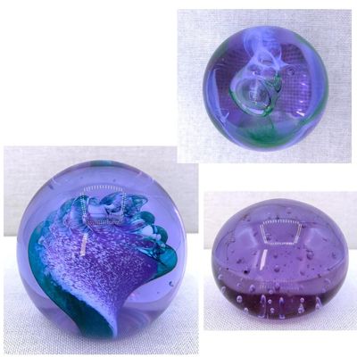 Sale Photo Thumbnail #126: 3 Fantastic Vintage Studio Art Glass Crystal Paperweights: Caithness Scotland