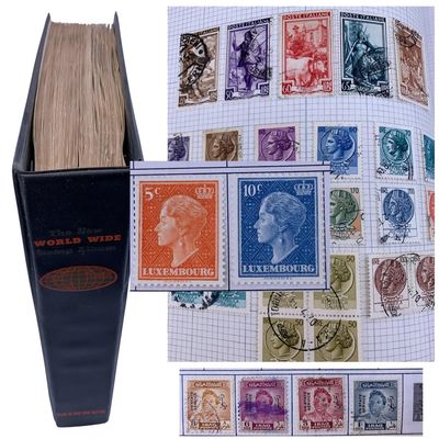 Sale Photo Thumbnail #117: 2800+ Antique to Vintage International Postage Stamps in The New World Wide Stamp Album